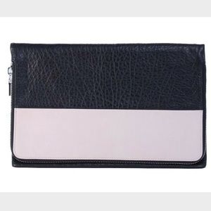 Beige Calf/ Black  Envelope Bag fits tablets